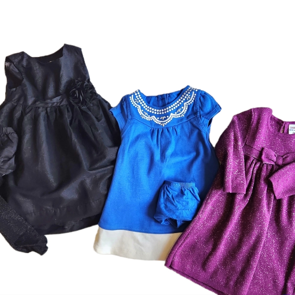 Set of 3 Dresses 6-12M